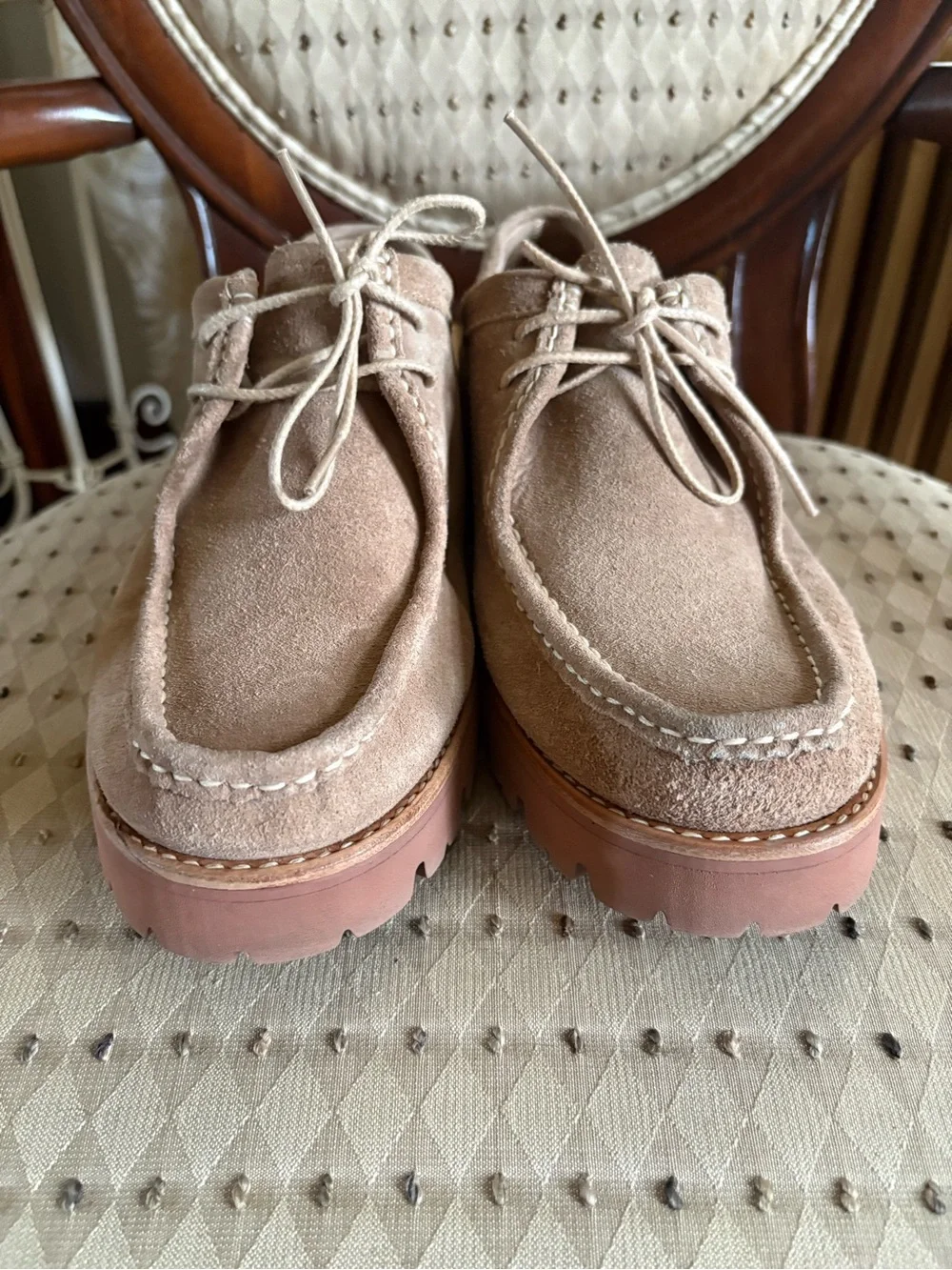 G.H. Bass Wallace Tan Suede Mocs Men’s 9.5EE 9.5 Wide Approx Women’s 11 W EUC